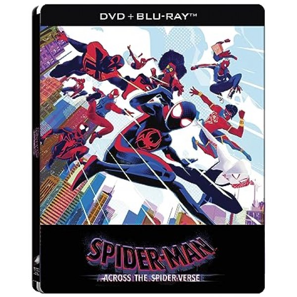 Spider-man: Across The Spider-verse - Combo (steelbook) (br+dv) + 6 Card
